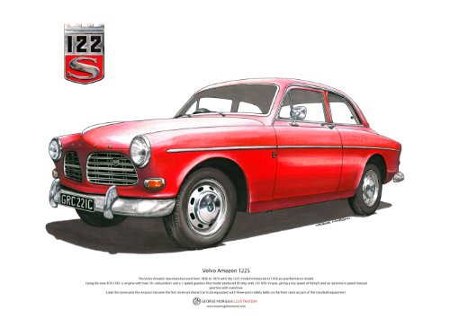 Volvo Amazon 122S ART POSTER taille A3