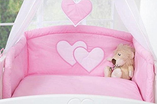 Tour de lit bébé - 120*60 ou 140*70 - rose à co...