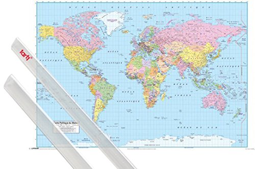 Poster + Suspension : Cartes Du Monde Poster (9...
