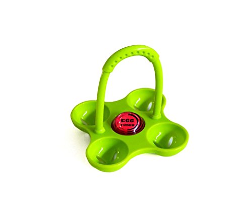 Cuiseur 4 Oeufs Silicone + Minuteur - Vert