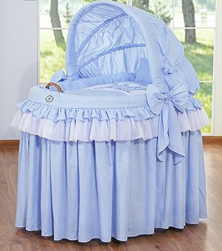 Berceau bébé en osier complet retombant et cano...