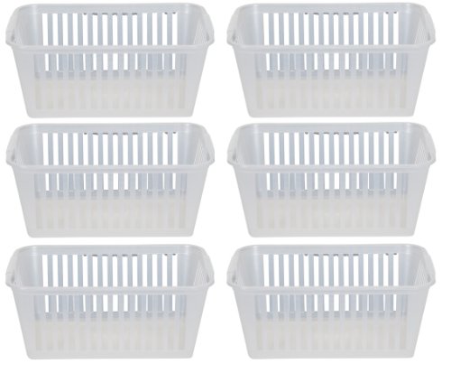 Lot de 6 paniers de rangement en plastique tran...