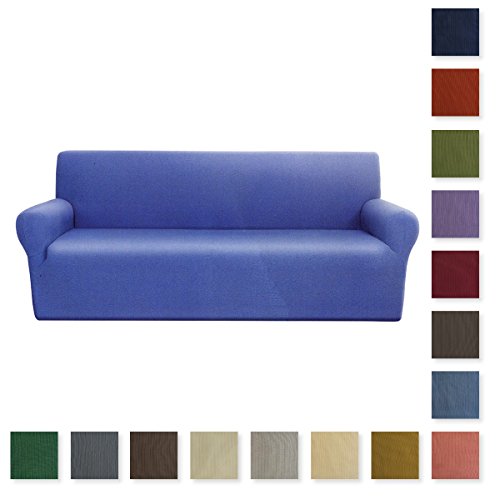 CARILLO Carillo Millerighe G677 Housse de canapé élastique 3 places max. 180 cm Unicolore bleu code EAN B00KNTQEZ8 