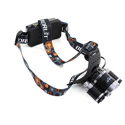 Patuoxun Lampe torche frontale a led 3000lumen xm-l xml 3 x t6 phare--lumiere frontale rechargeable portable avec serre-tete integre--- lampe de poche/torche électrique /ideal pour les randonnees, le camping, la chasse, la conduite de nuit, la speleologie expedition randonnee /cyclisme etc ( pas inclus batterie ) code EAN B00KX1PGJG 