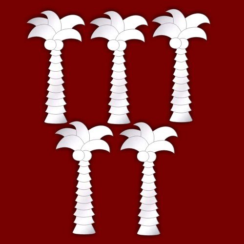 Décoration à suspendre Motif ETCHED Palmier mir...