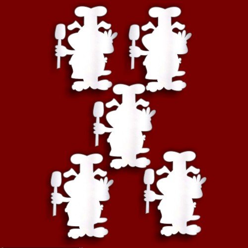 Décoration à suspendre-CHEF chien miroirs acryl...