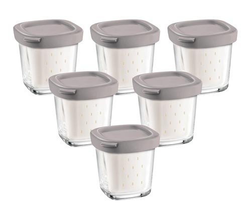 - 6 pots yaourt avec egouttoir pour yaourtieres...
