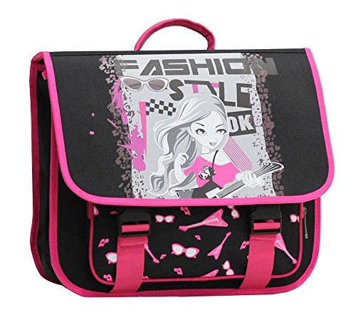 CMT Cartable scolaire Fille 39cm -Idéal pour l'école primaire - 2 poches à l'avant, 2 compartiments, fond renforcé, dos et bretelles matelassées code EAN B00MK9N5R4 