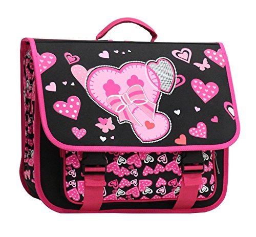 CMT Cartable scolaire Fille 39cm -Idéal pour l'école primaire - 2 poches à l'avant, 2 compartiments, fond renforcé, dos et bretelles matelassées code EAN B00MK9P4OQ 