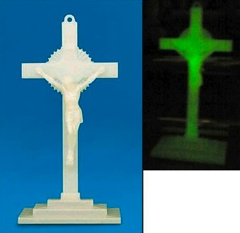 topt reli Crucifix Croix Catholique Visible De Nuit Glow In The Dark a poser Jesus Christ Religion code EAN B00N4P0FHG 