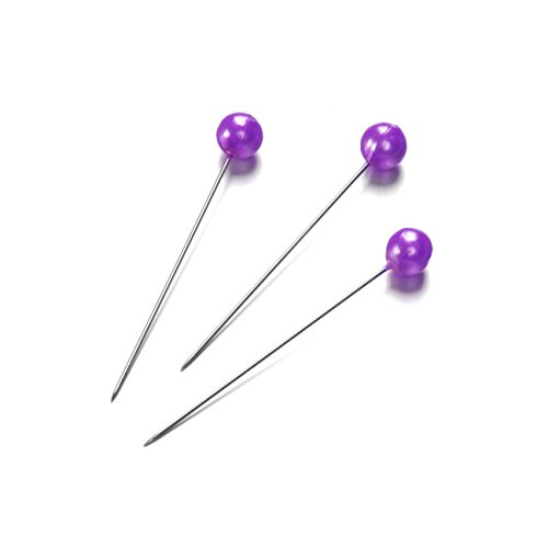 Lot de 50 aiguilles perlennadeln décoratif lila...