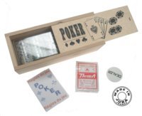 Coffret Poker en Bois avec Cartes