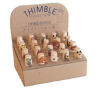 Dé à Coudre en Bois avec Marqueterie 3D