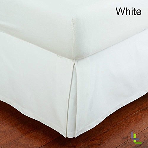 1pcs box jupe plissée de lit(blanc plein , tail...