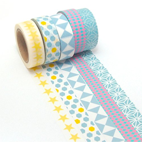 k-limit K-LIMIT 5 Set Washi Tape rouleaux de ruban adhésif décoratif masking tape scrapbooking, DIY 9215 code EAN B00PIO1M3M 