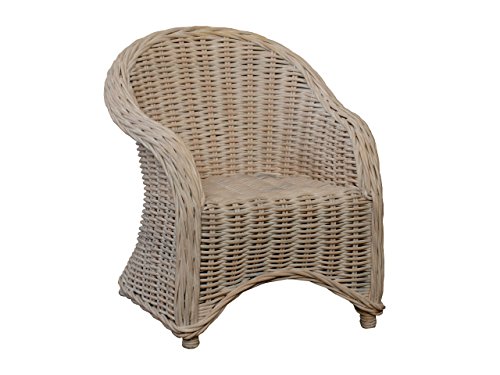 Chaise pour les enfants en rotin couleur vintag...