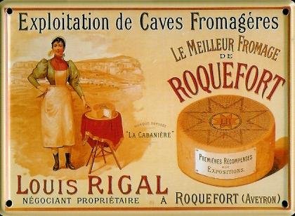 Roquefort fromage mini plaque reklamewelt 8 x 1...