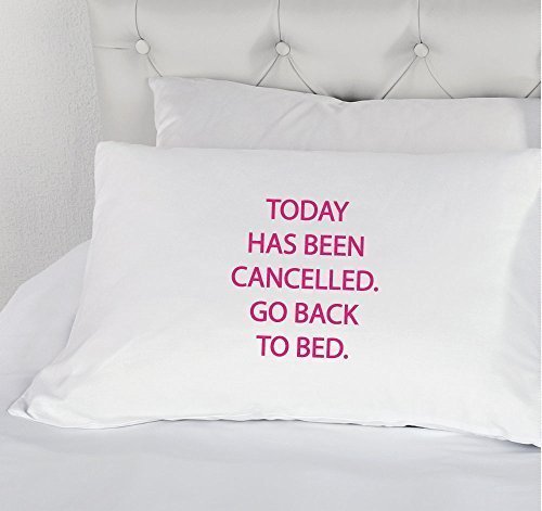 Coussin Blanc avec Texte Rose 