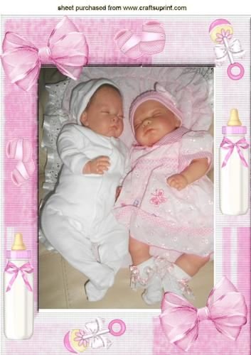 Ty REBORN fille avec nœuds Par Nick Bowley A4