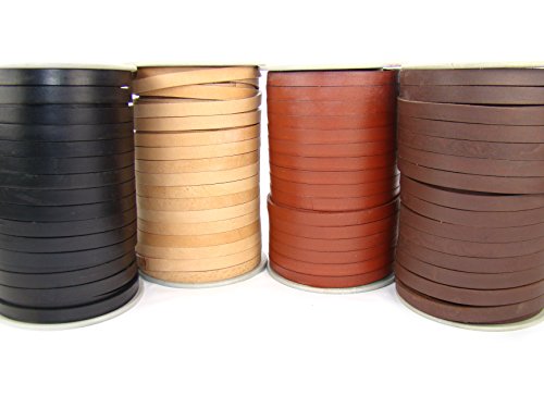 Bracelet de montre en cuir plat. Longueur : 1 c...