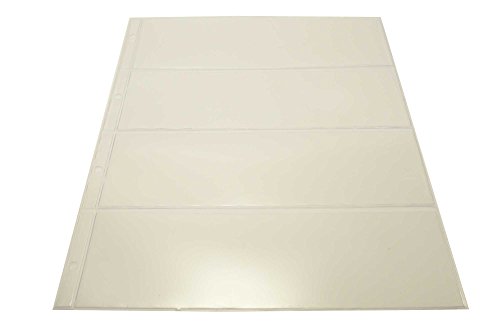 10 feuilles billet à 4 pochettes 226mm X 75mm (...