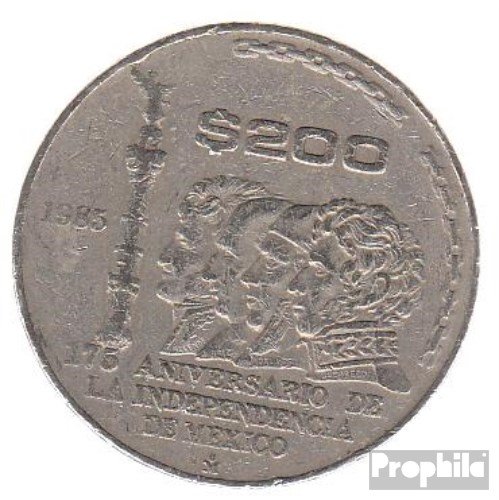 Prophila Collection Mexique km-no. : 509 1985 très déjà cuivre-Nickel 1985 200 Pesos Indépendance (Coins pour les collectionneurs) code EAN B00UT89MQ6 