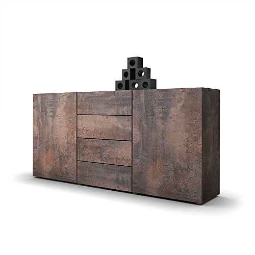 Buffet commode Massa en coloris Acier Antique