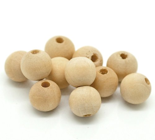 Perles en bois naturel-lot de 300 balles de 10 ...