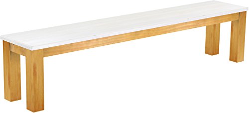 Banc 'rio classico', 208 cm en pin massif teint...