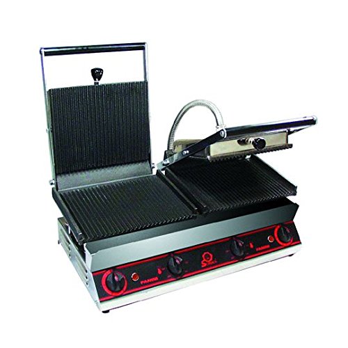 Double grill panini rainuré B00ZRVJCQU SOFRACA