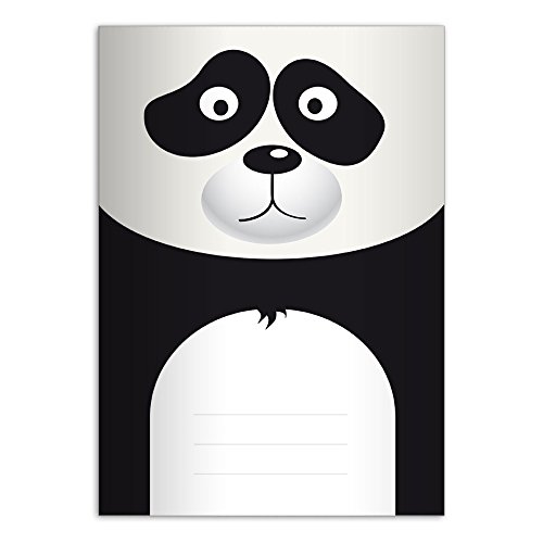 4 Mignons cahiers, dessin: petit panda, A5 (21x14,8), cahiers de notes/ carnets de notes linéatur 6 (pages blanches) B00ZUBCOQM Kartenkaufrausch