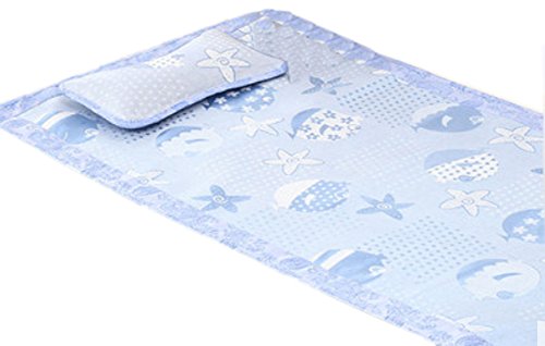 Gigoteuse d'été Bébé Tapis de Paille Naturel Bleu