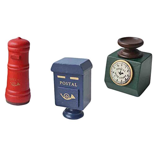 3 PCS Jouets Retro timbre en bois en caoutchouc...