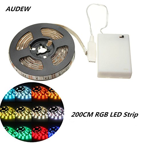 AUDEW 200CM Ruban à LED 5050 60 LED RVB Étanche...