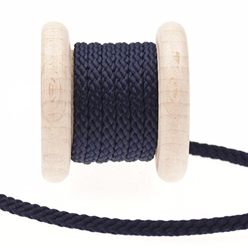 Cordon uni au mètre - Bleu twilight