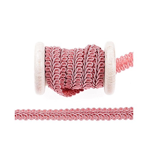 Galon grosse maille au mètre - Vieux rose