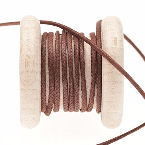 Lacet aspect cuir au mètre - Marron fudgesickle