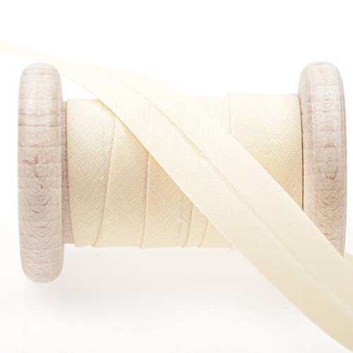 Biais uni au mètre - Beige vanilla