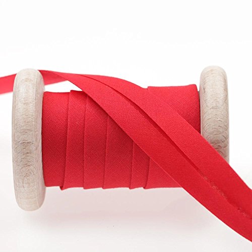 Biais uni au mètre - Rouge true red