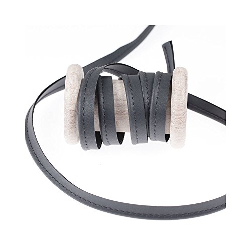 Ruban passepoil simili cuir au mètre - Gris