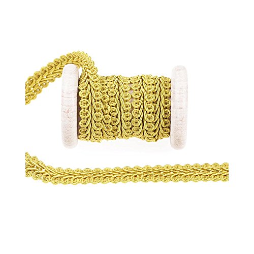 Galon grosse maille au mètre - Vert jaune