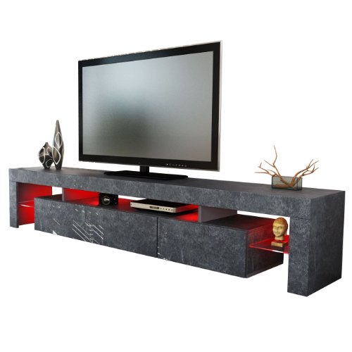 Meuble TV bas armoire basse Lima XL Rock en opt...