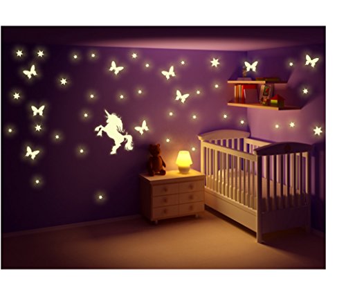 Leuchtsticker frisbeesport motif licorne et fée...