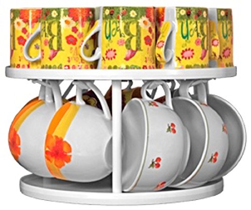 Caroussel Castel CAROUSSEL CASTEL -PT-9- PORTE TASSES TOURNANT 9 crochets - Blanc code EAN B014HJH36S 