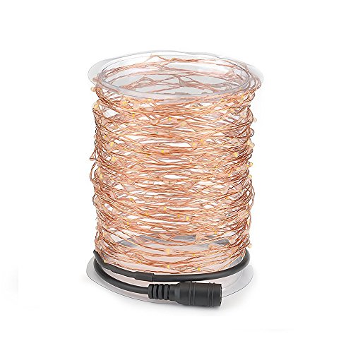 VicTsing [10M Guirlande Lumineuse 100 LEDs]VicTsing Guirlande Décorative Réglable Fil Cuivre 10m 100 LEDs Lumière étoilée + Adaptateur d'alimentation pour Décoration de Mariage Noël Soirée etc. (Blanc Chaud) code EAN B014KTD4X6 