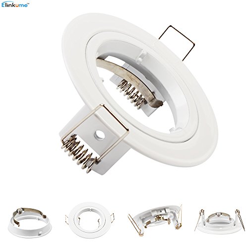 Elinkume 10X Spot Encastrable LED Aluminium Shell Fixation de Spot Encastrable AC95-240V Encastrable de Plafond avec Diametre de Percage est bien de 70mm B014P22EAC ELINKUME Elinkume 10X Spot Encastrable LED Aluminium Shell Fixation de Spot Encastrable AC95-240V Encastrable de Plafond avec Diametre de Percage est bien de 70mm B014P22EAC ELINKUME