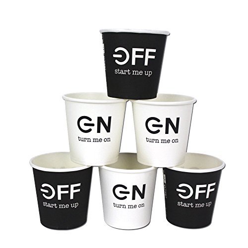 Recycups® Lot 100 Gobelets carton écologique 12CL 100 Gobelets papier Recycups® ON OFF code EAN B014P5F208 