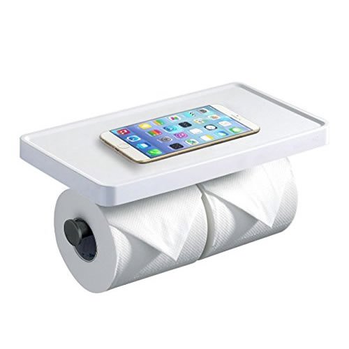 Etagère murale acier inoxydable doubles toilett...