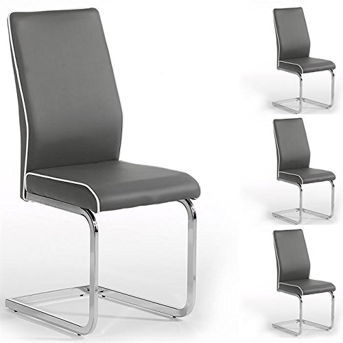 Lot de 4 chaises de salle à manger JIMENA piète...