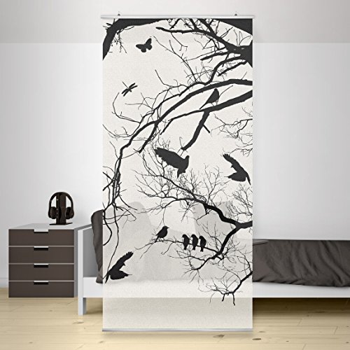Apalis Paravent rideau Vintage Tree in the Sky incl. équerre, Taille: 250x120 cm, panneau japonais, rideau coulissant, panneau-rideau, séparateur d'espace, paravent, tableau mural, déco, décoration code EAN B0161GCI1A 